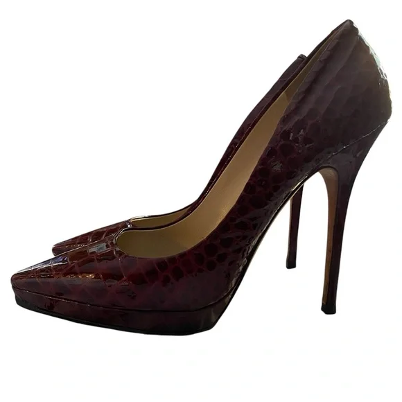 Croc-Embossed Heels - Picture 4 of 12